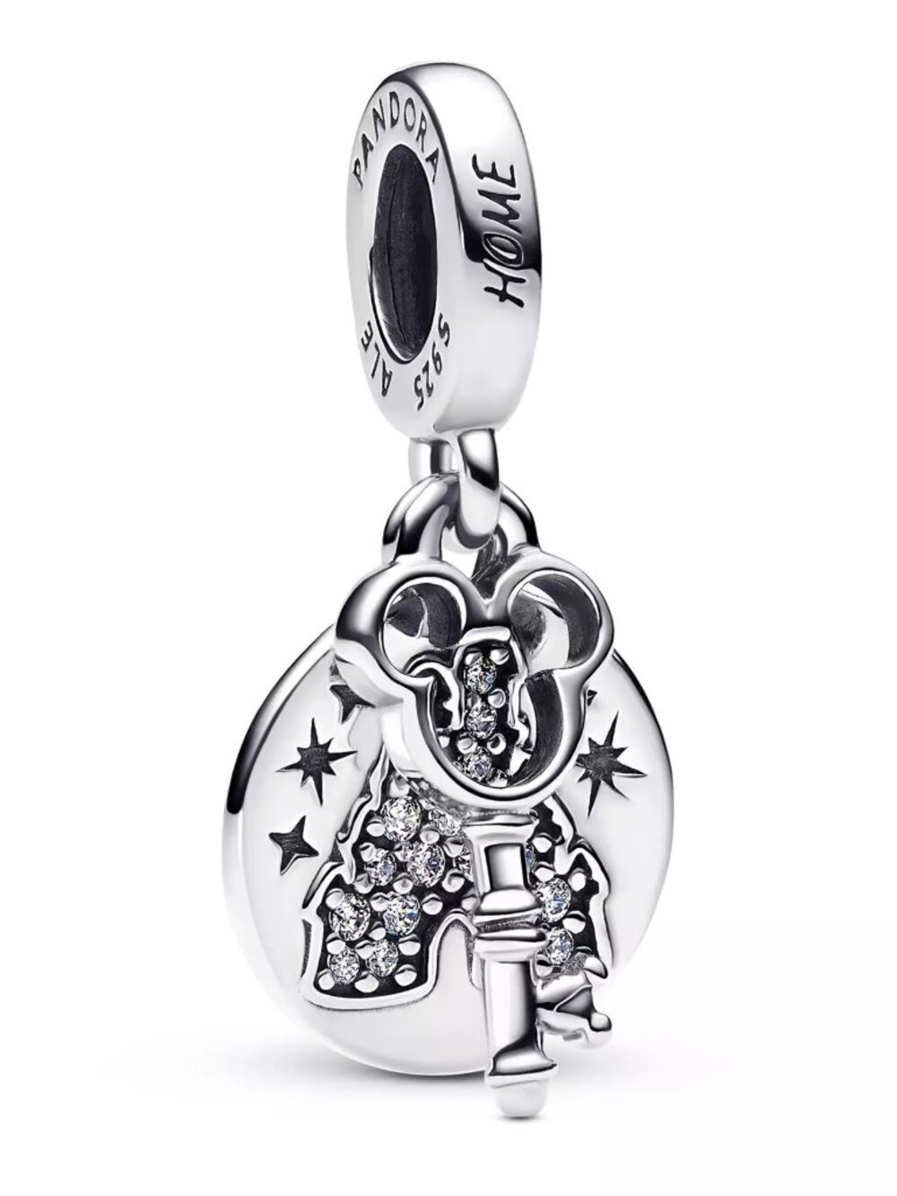 Pandora Fantasyland Castle Lock and Key Double Dangle